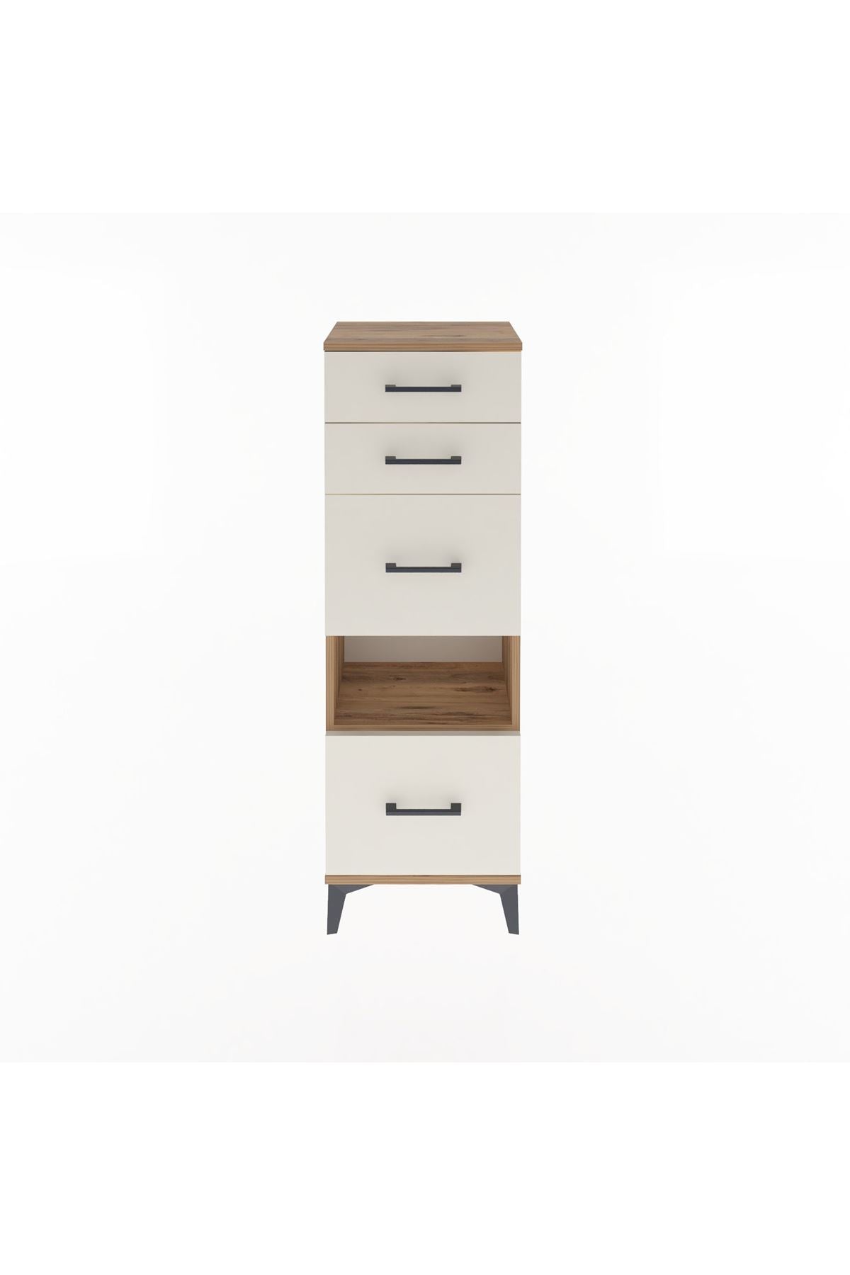 Arges Dolap Tek Raflı 4 Çekmeceli 44x30x134 - S16M014V7A