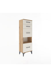 Arges Dolap Tek Raflı 4 Çekmeceli 44x30x134 - S16M014V7A