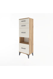 Arges Dolap Tek Raflı 4 Çekmeceli 44x30x134 - S16M014V7A