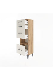 Arges Dolap Tek Raflı 4 Çekmeceli 44x30x134 - S16M014V7A