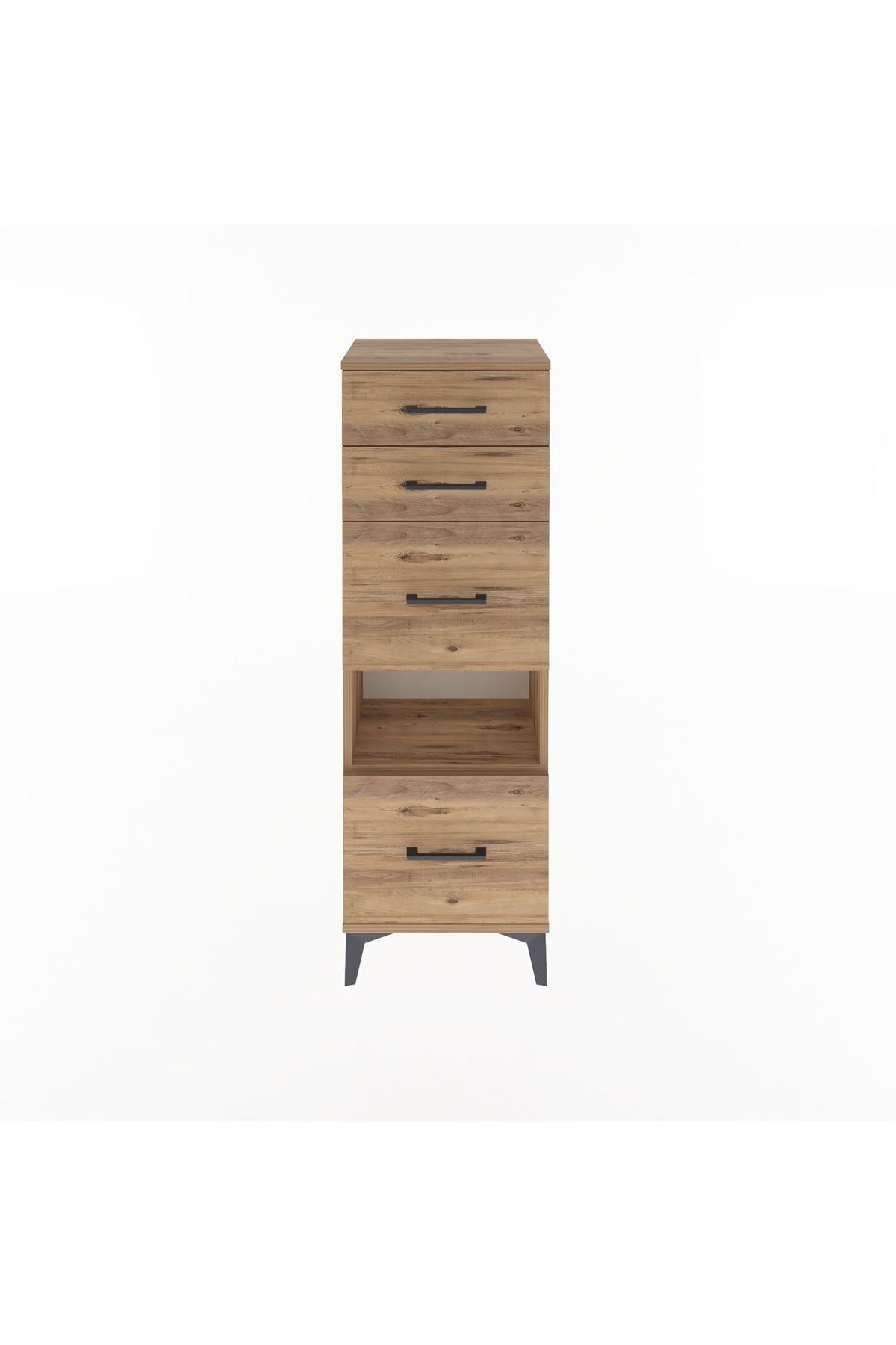 Arges Dolap Tek Raflı 4 Çekmeceli 44x30x134 - S16M014V9A