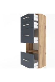 Arges Dolap Tek Raflı 4 Çekmeceli 44x30x134 - S16M014V8A