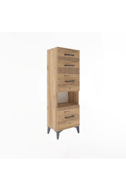 Arges Dolap Tek Raflı 4 Çekmeceli 44x30x134 - S16M014V9A