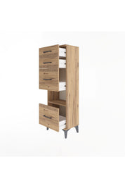 Arges Dolap Tek Raflı 4 Çekmeceli 44x30x134 - S16M014V9A