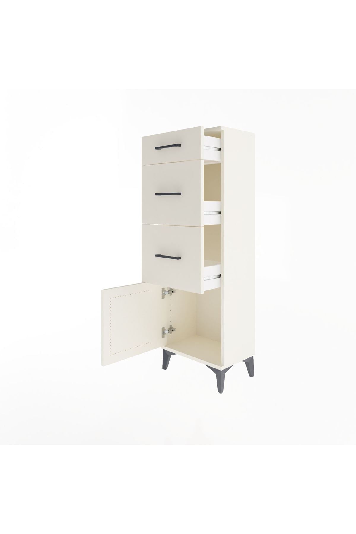 Arges Dolap 3 Çekmeceli Tek Kapaklı 44x30x134 - S16M015V1A