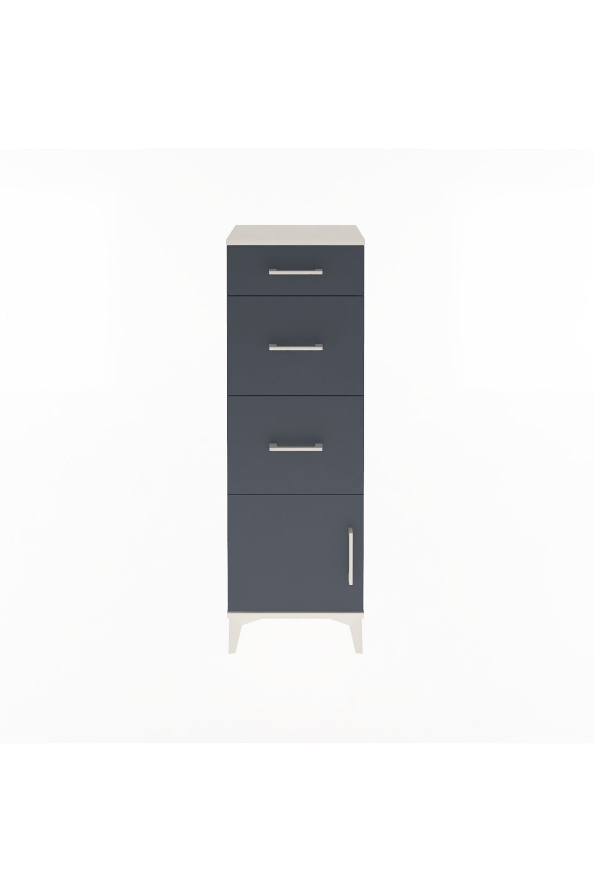 Arges Dolap 3 Çekmeceli Tek Kapaklı 44x30x134 - S16M015V2A