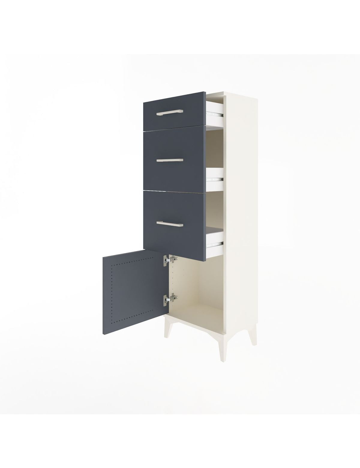 Arges Dolap 3 Çekmeceli Tek Kapaklı 44x30x134 - S16M015V2A