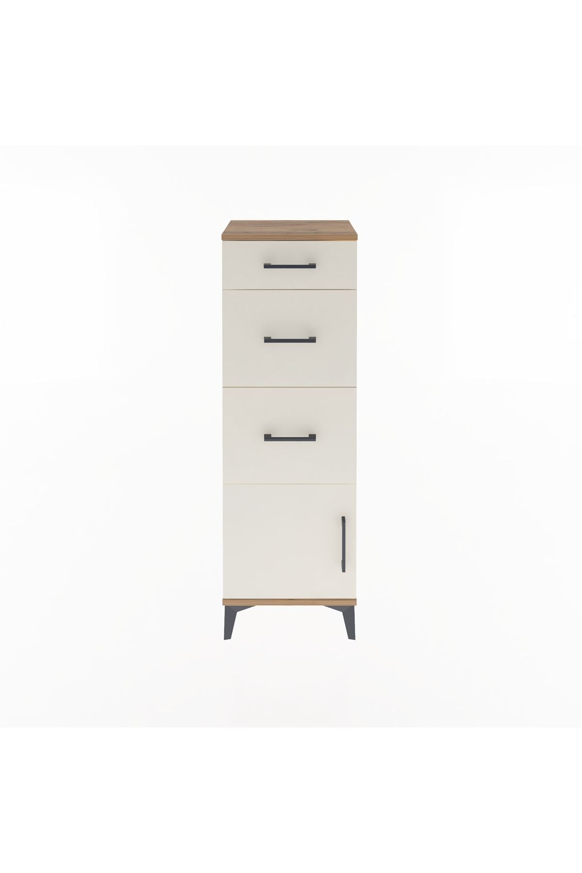 Arges Dolap 3 Çekmeceli Tek Kapaklı 44x30x134 - S16M015V7A