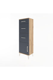 Arges Dolap 3 Çekmeceli Tek Kapaklı 44x30x134 - S16M015V8A