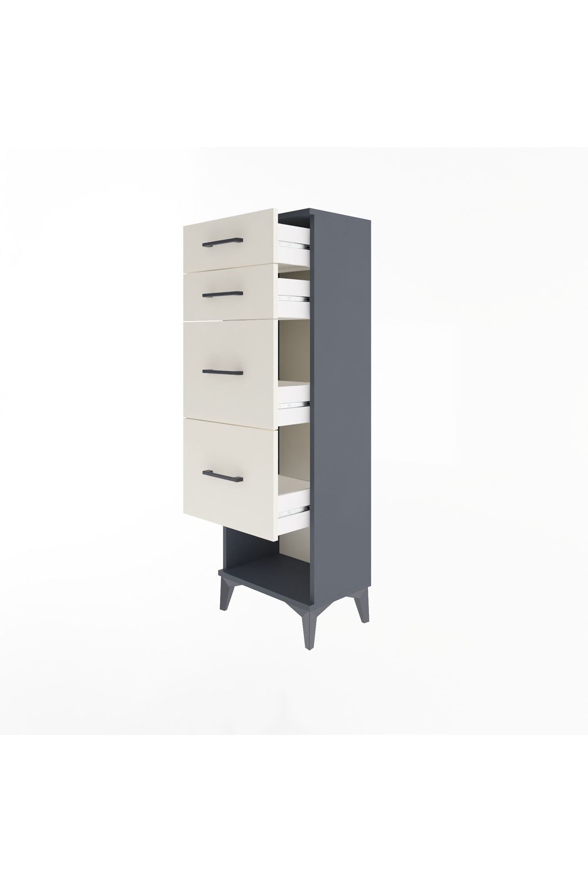 Arges Dolap 4 Çekmeceli 44x30x134 - S16M017V4A