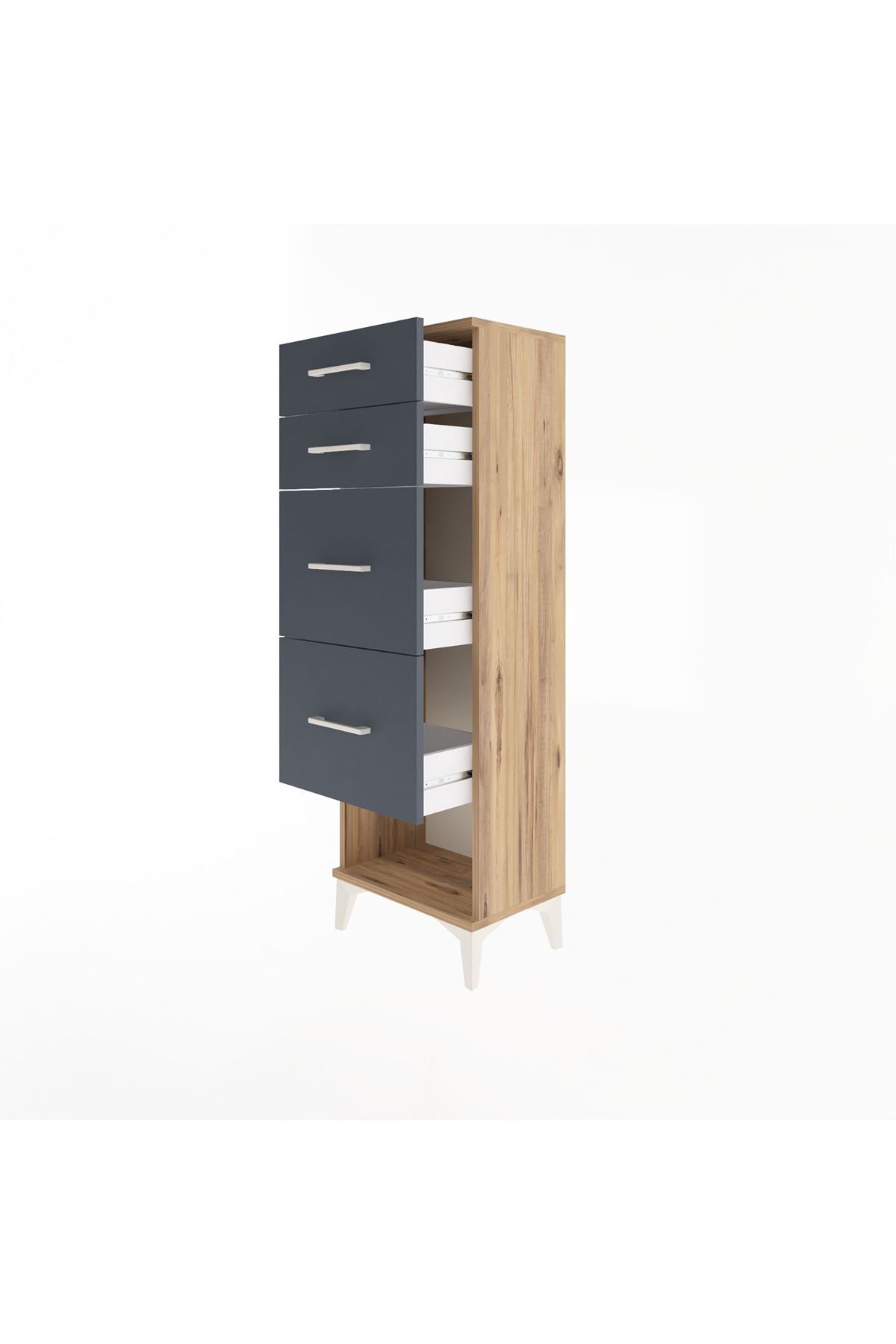 Arges Dolap 4 Çekmeceli 44x30x134 - S16M017V8A