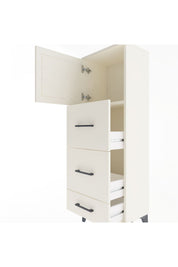Arges Dolap Tek Raflı 3 Çekmeceli Tek Kapaklı 44x30x134 - S16M018V1A