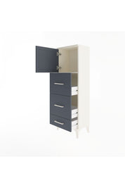 Arges Dolap Tek Raflı 3 Çekmeceli Tek Kapaklı 44x30x134 - S16M018V2A