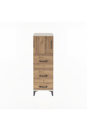 Arges Dolap Tek Raflı 3 Çekmeceli Tek Kapaklı 44x30x134 - S16M018V3A