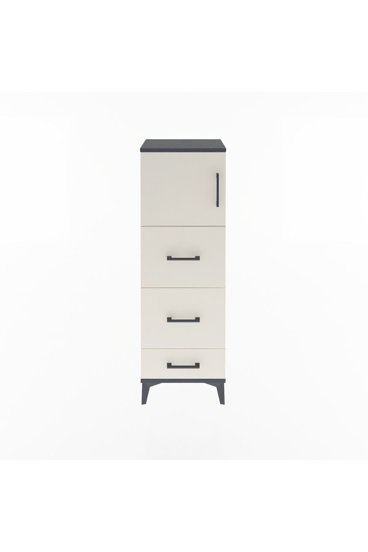 Arges Dolap Tek Raflı 3 Çekmeceli Tek Kapaklı 44x30x134 - S16M018V4A