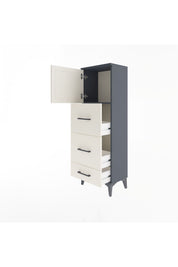 Arges Dolap Tek Raflı 3 Çekmeceli Tek Kapaklı 44x30x134 - S16M018V4A
