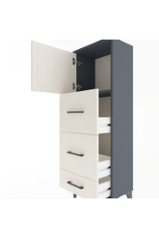 Arges Dolap Tek Raflı 3 Çekmeceli Tek Kapaklı 44x30x134 - S16M018V4A