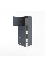 Arges Dolap Tek Raflı 3 Çekmeceli Tek Kapaklı 44x30x134 - S16M018V5A