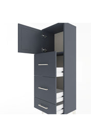 Arges Dolap Tek Raflı 3 Çekmeceli Tek Kapaklı 44x30x134 - S16M018V5A