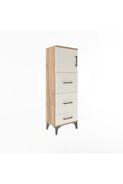 Arges Dolap Tek Raflı 3 Çekmeceli Tek Kapaklı 44x30x134 - S16M018V7A