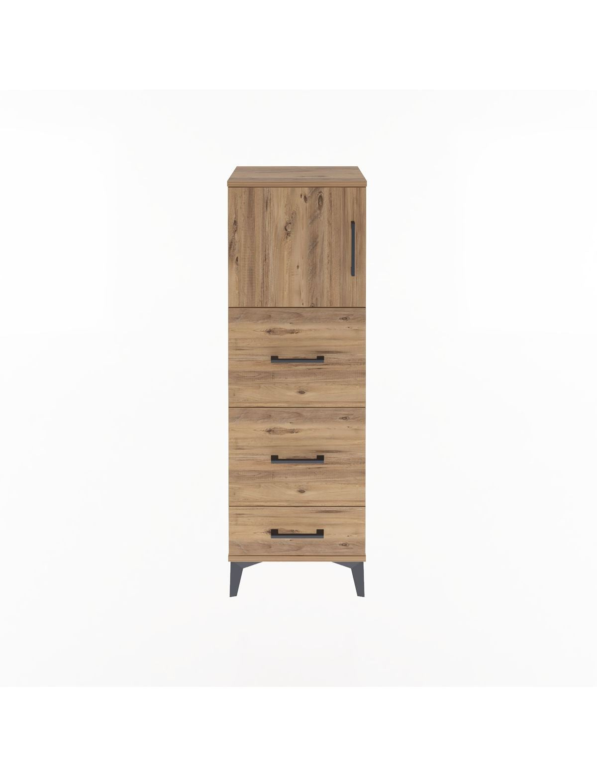 Arges Dolap Tek Raflı 3 Çekmeceli Tek Kapaklı 44x30x134 - S16M018V9A