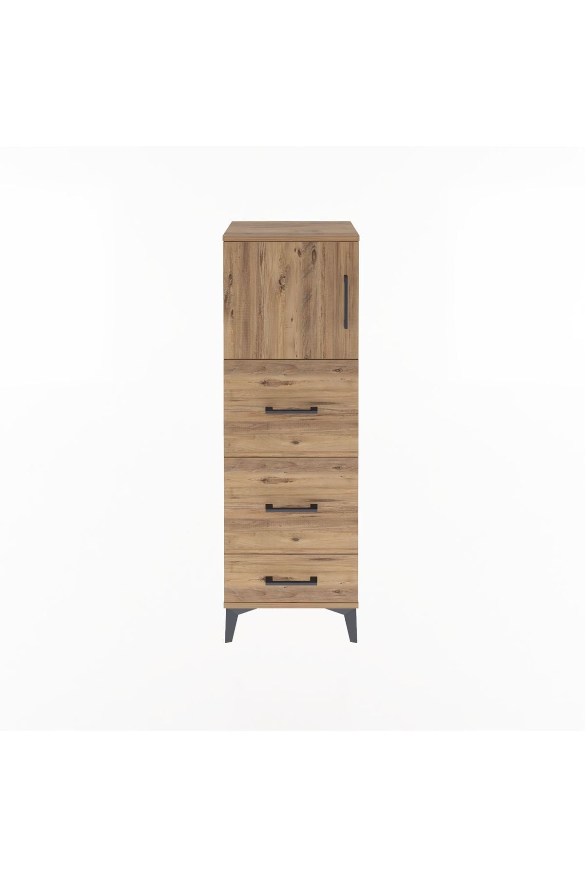 Arges Dolap Tek Raflı 3 Çekmeceli Tek Kapaklı 44x30x134 - S16M018V9A
