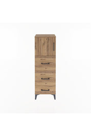 Arges Dolap Tek Raflı 3 Çekmeceli Tek Kapaklı 44x30x134 - S16M018V9A