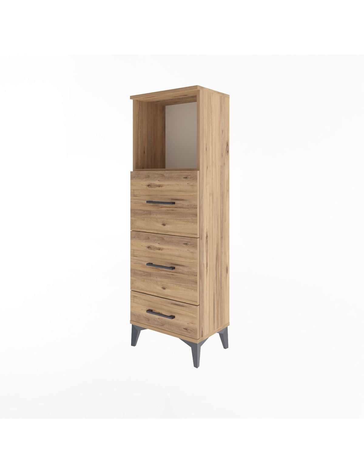 Arges Dolap Tek Raflı 3 Çekmeceli 44x30x134 - S16M019V9A