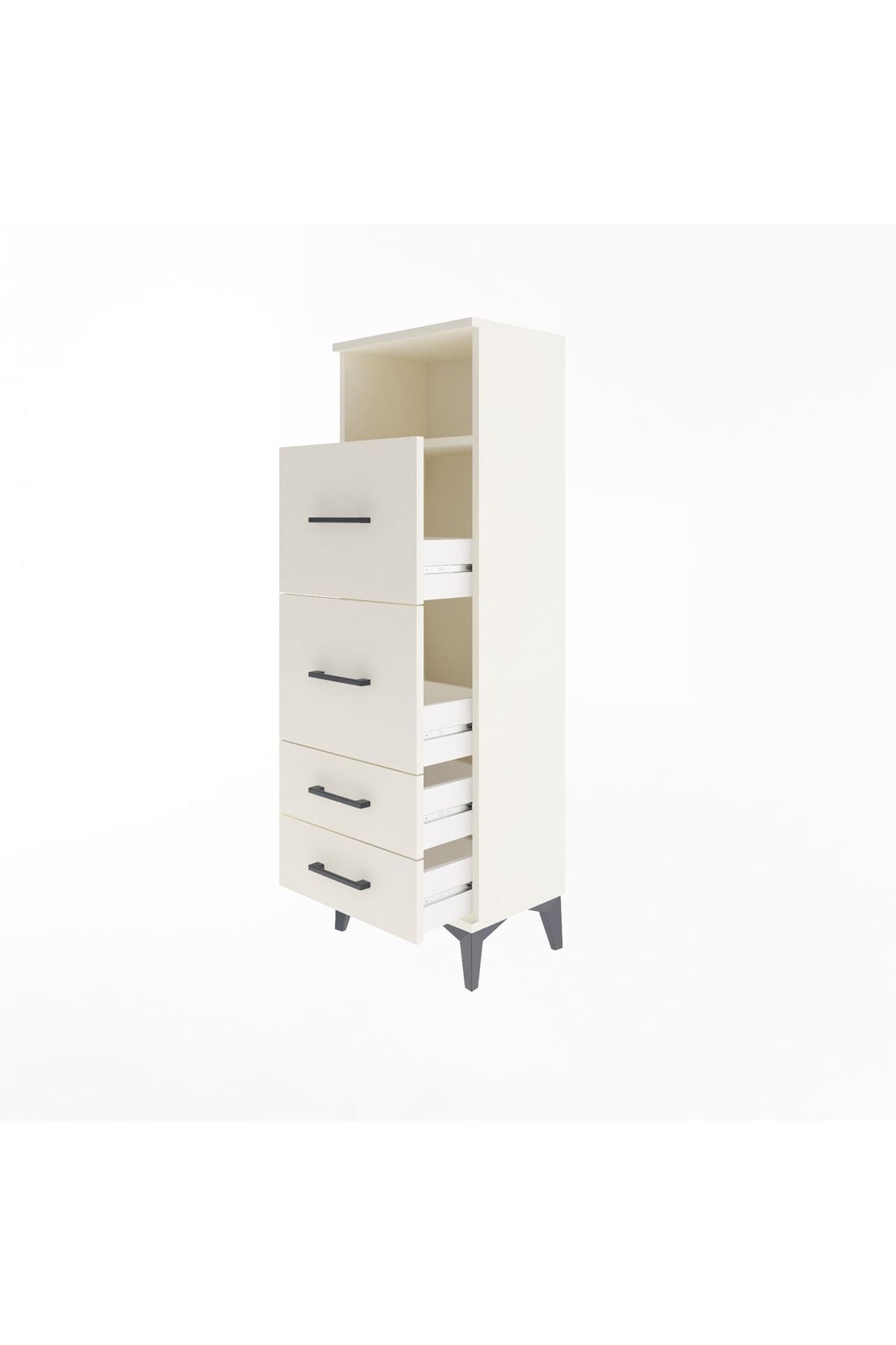 Arges Dolap Tek Raflı 4 Çekmeceli 44x30x134 - S16M020V1A