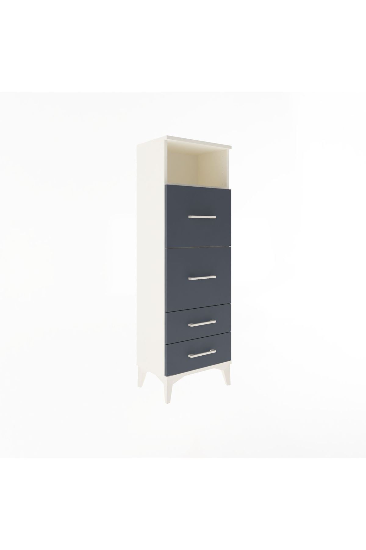 Arges Dolap Tek Raflı 4 Çekmeceli 44x30x134 - S16M020V2A