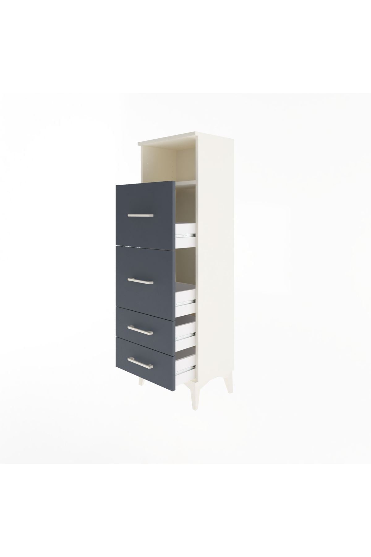 Arges Dolap Tek Raflı 4 Çekmeceli 44x30x134 - S16M020V2A