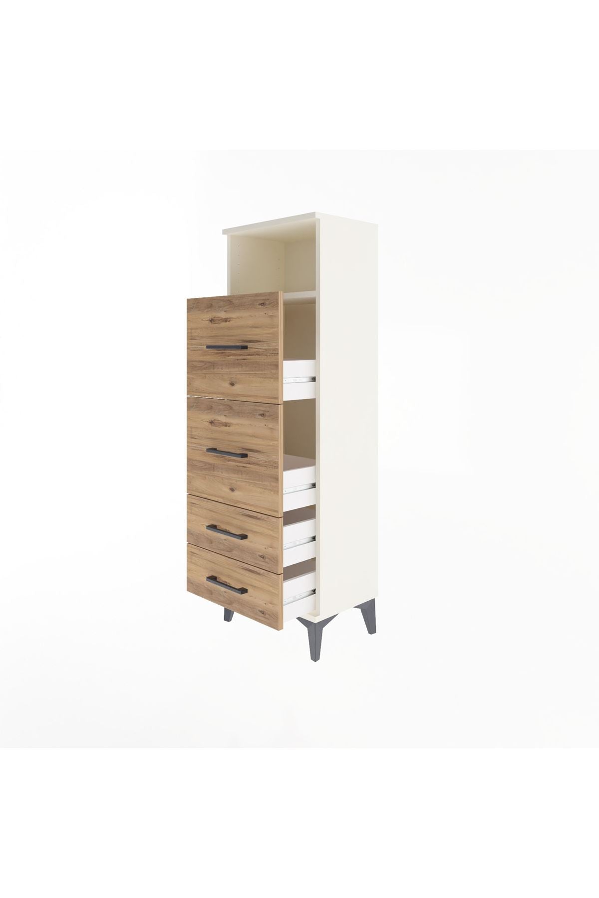 Arges Dolap Tek Raflı 4 Çekmeceli 44x30x134 - S16M020V3A