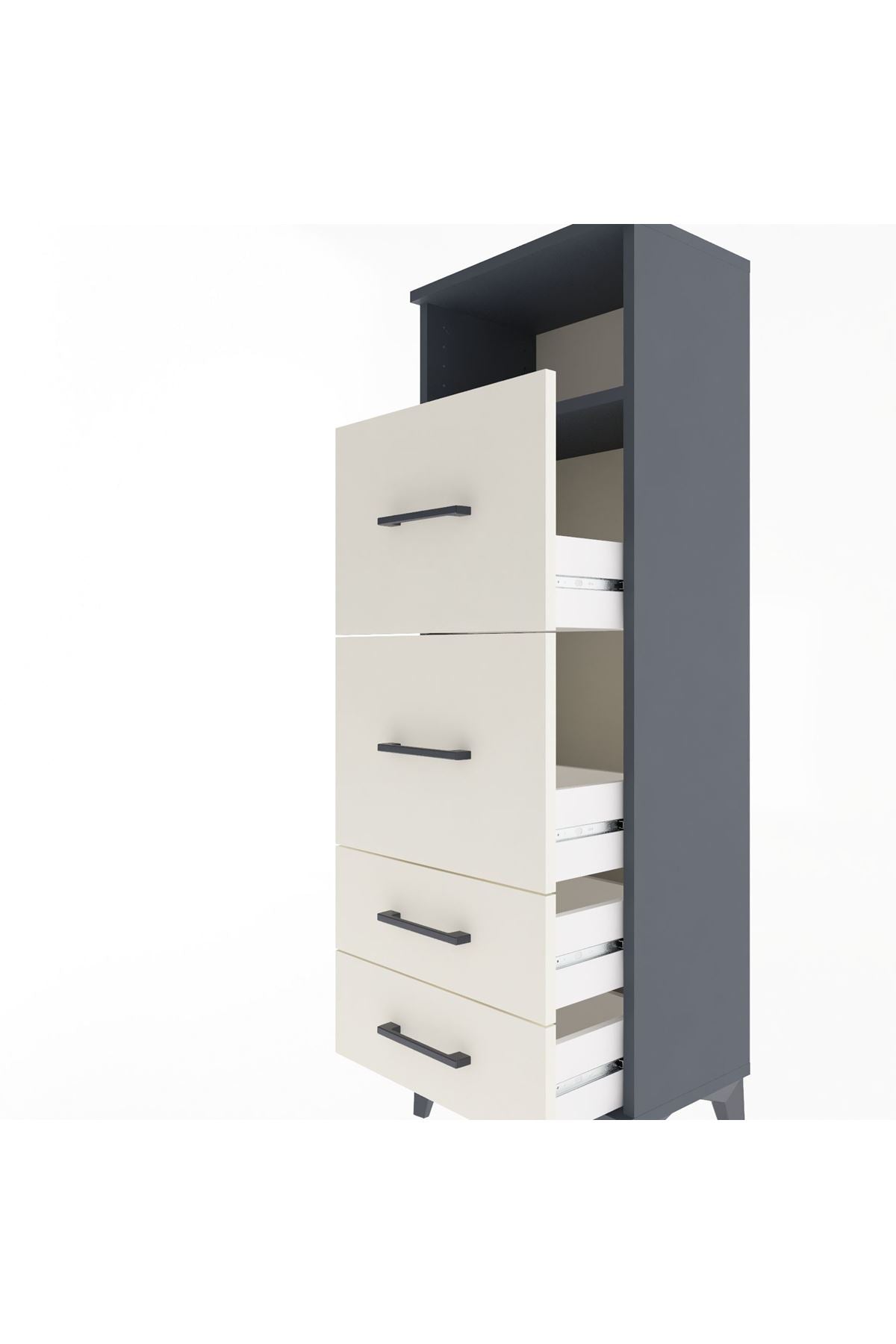 Arges Dolap Tek Raflı 4 Çekmeceli 44x30x134 - S16M020V4A