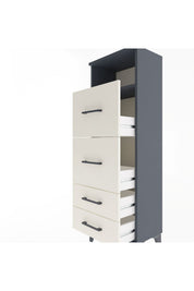Arges Dolap Tek Raflı 4 Çekmeceli 44x30x134 - S16M020V4A