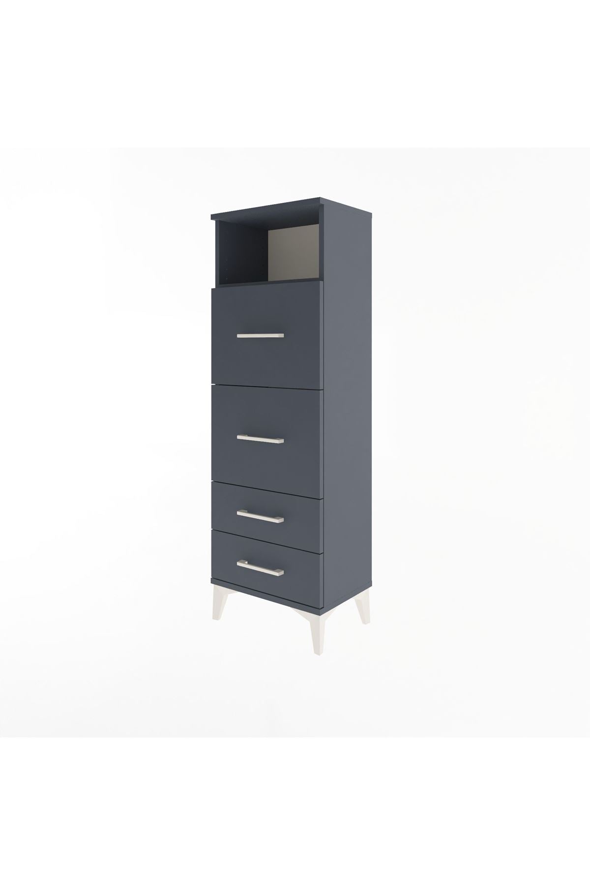 Arges Dolap Tek Raflı 4 Çekmeceli 44x30x134 - S16M020V5A