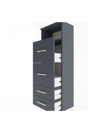 Arges Dolap Tek Raflı 4 Çekmeceli 44x30x134 - S16M020V5A