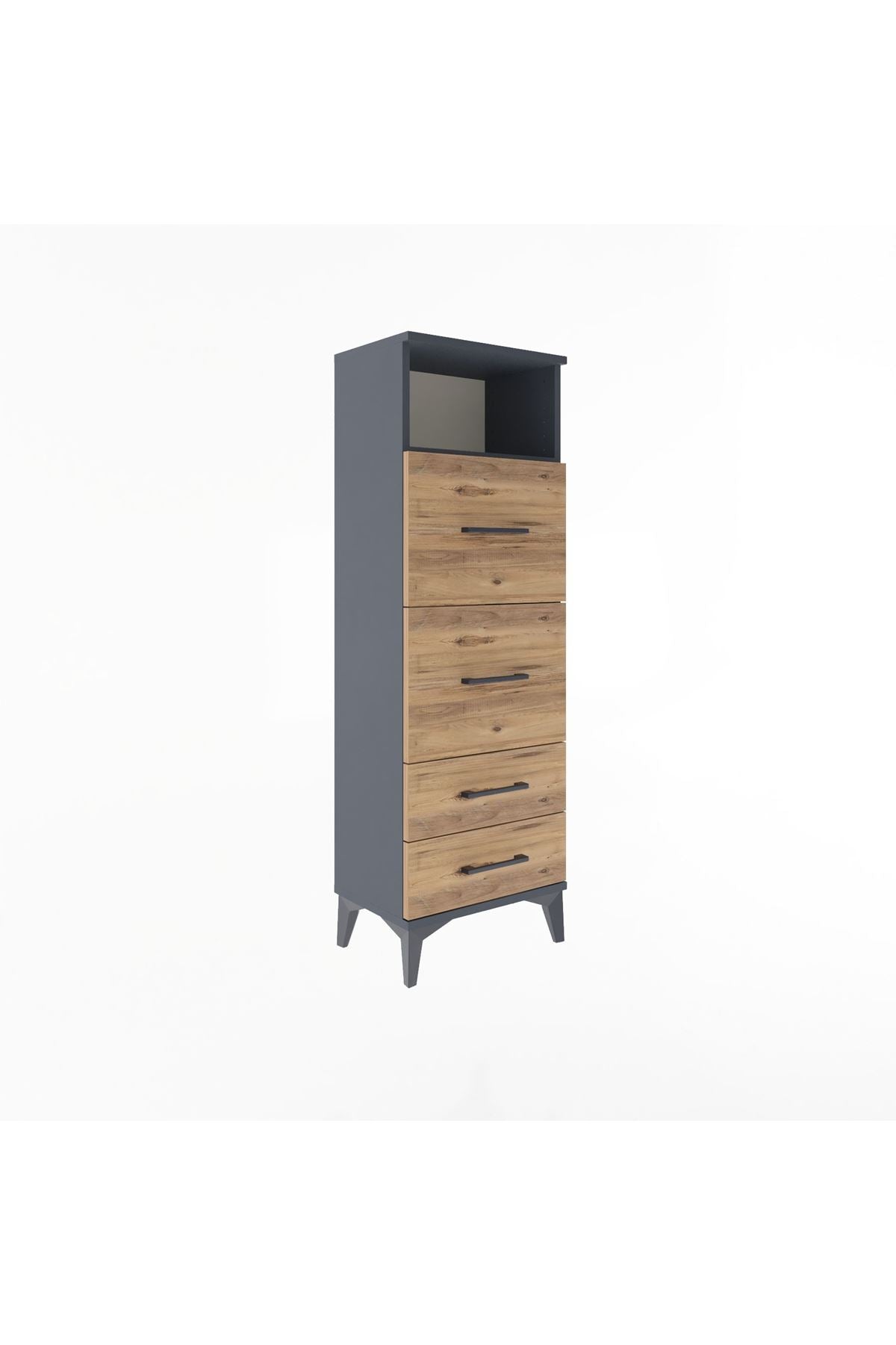 Arges Dolap Tek Raflı 4 Çekmeceli 44x30x134 - S16M020V6A