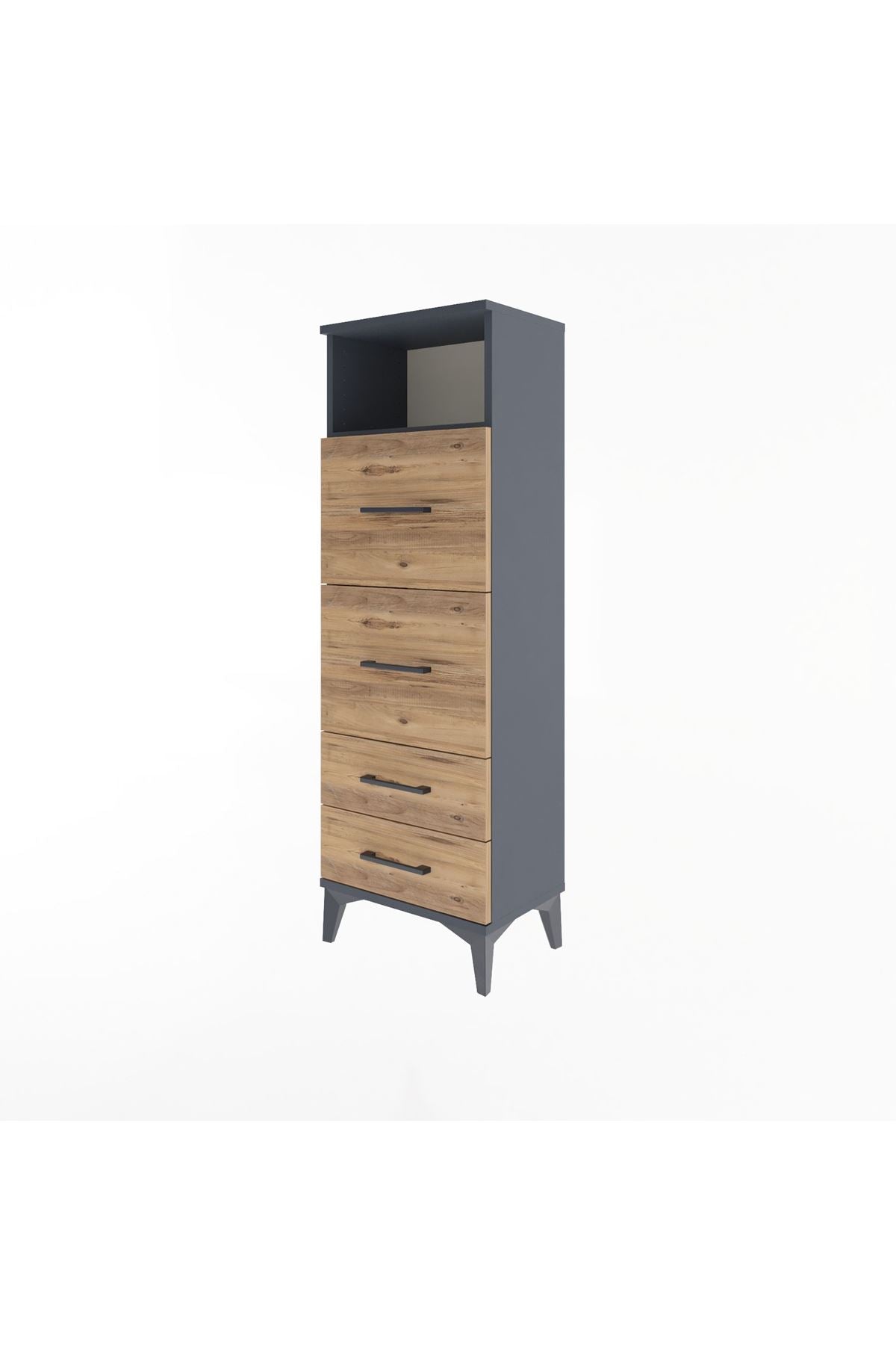 Arges Dolap Tek Raflı 4 Çekmeceli 44x30x134 - S16M020V6A
