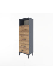 Arges Dolap Tek Raflı 4 Çekmeceli 44x30x134 - S16M020V6A
