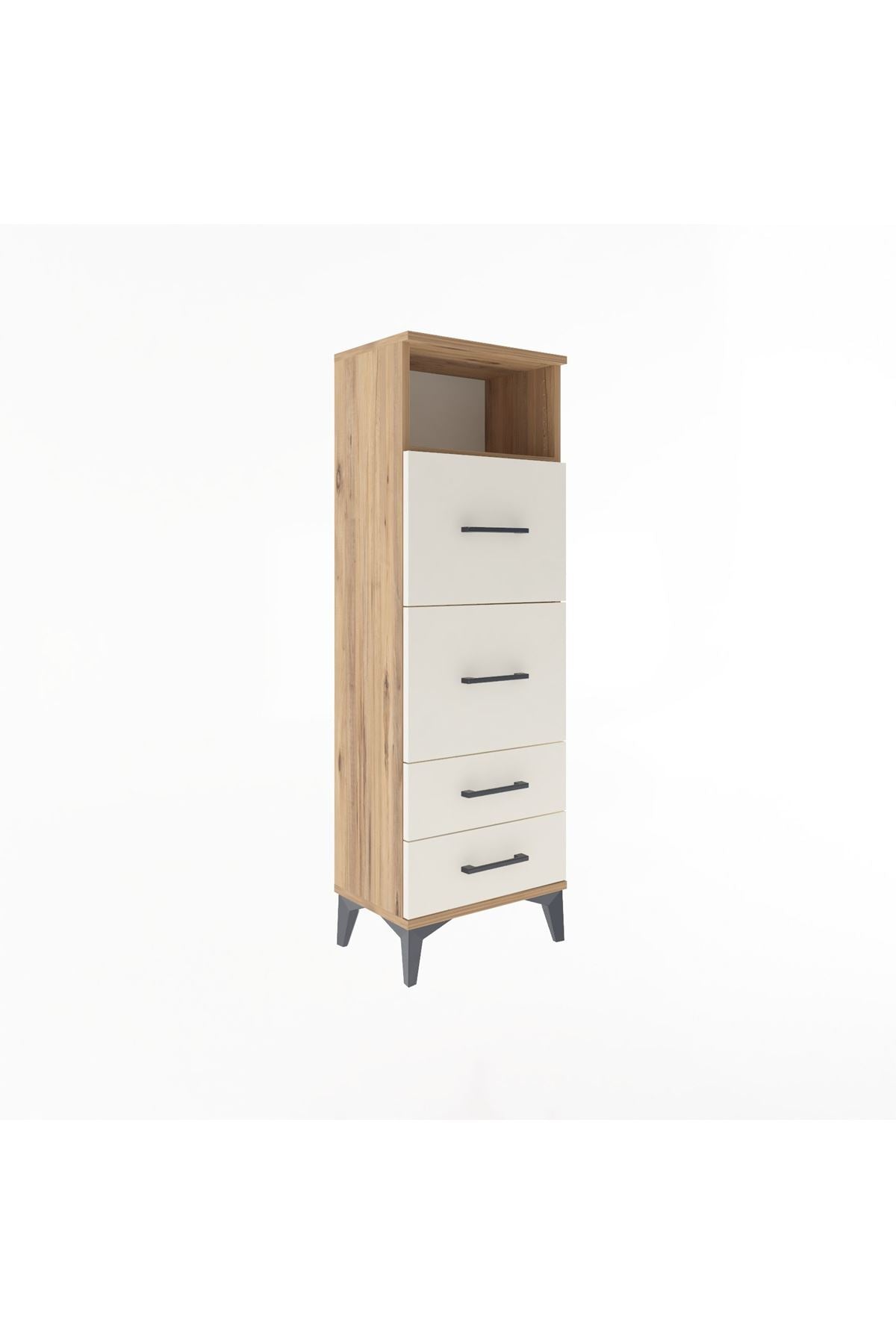 Arges Dolap Tek Raflı 4 Çekmeceli 44x30x134 - S16M020V7A