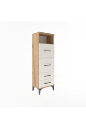 Arges Dolap Tek Raflı 4 Çekmeceli 44x30x134 - S16M020V7A