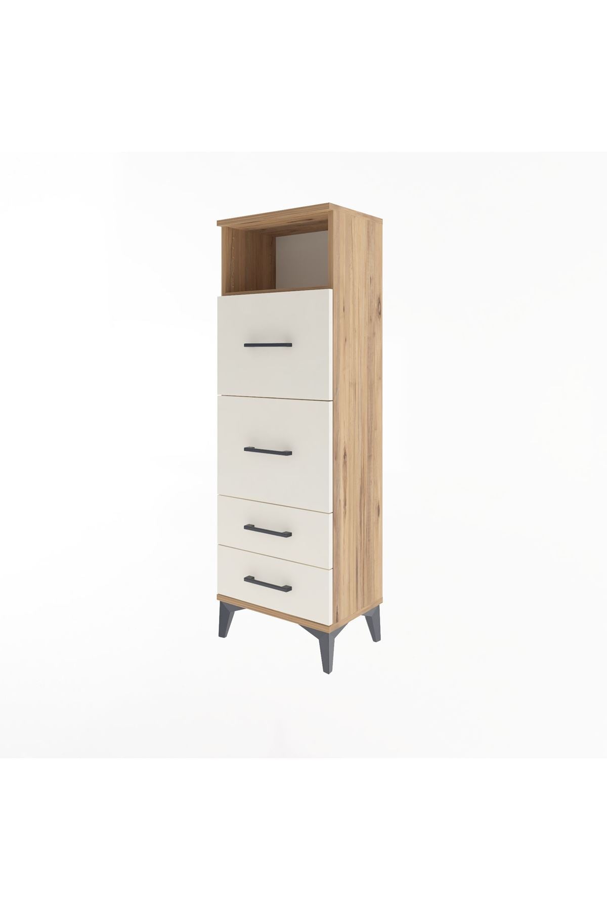 Arges Dolap Tek Raflı 4 Çekmeceli 44x30x134 - S16M020V7A