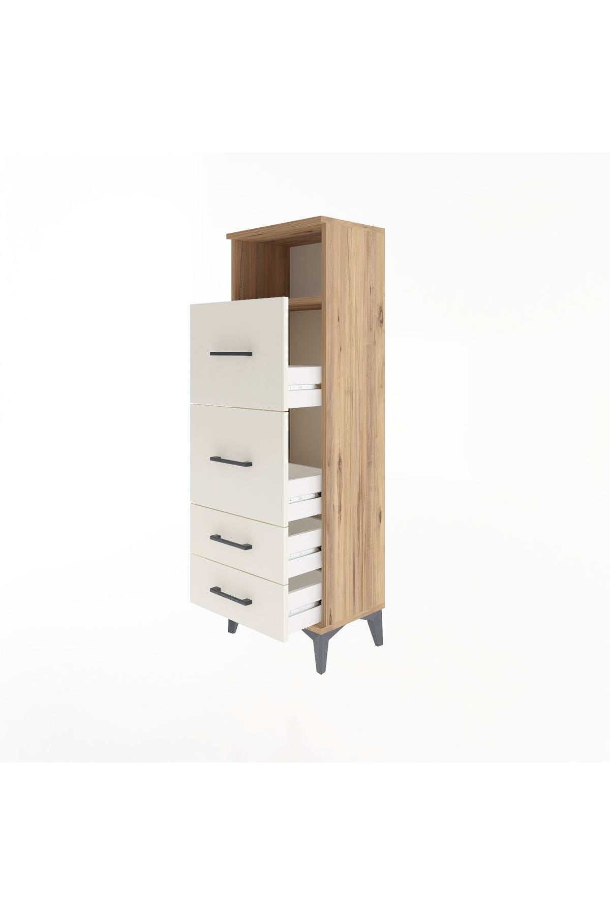 Arges Dolap Tek Raflı 4 Çekmeceli 44x30x134 - S16M020V7A