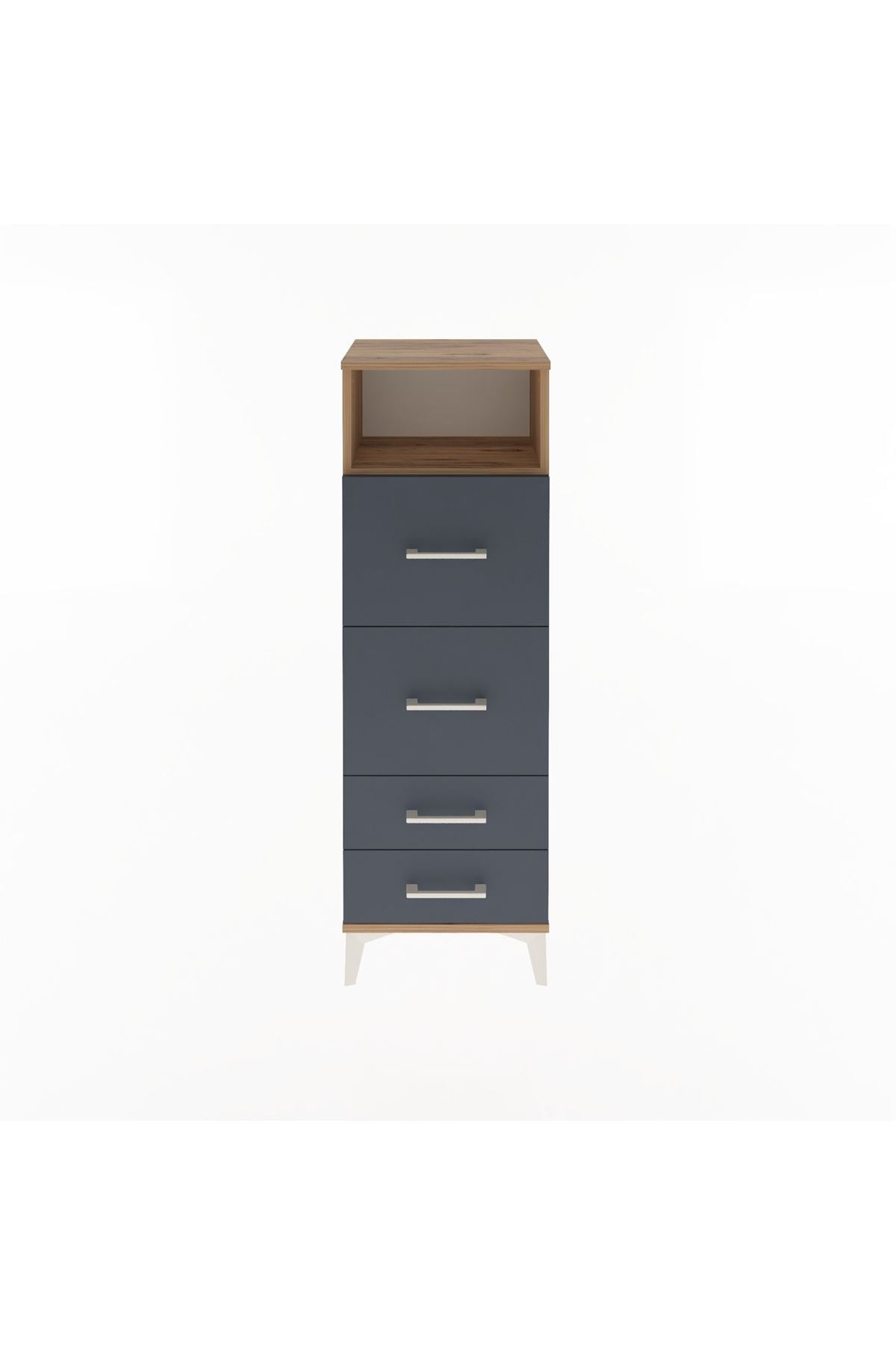 Arges Dolap Tek Raflı 4 Çekmeceli 44x30x134 - S16M020V8A