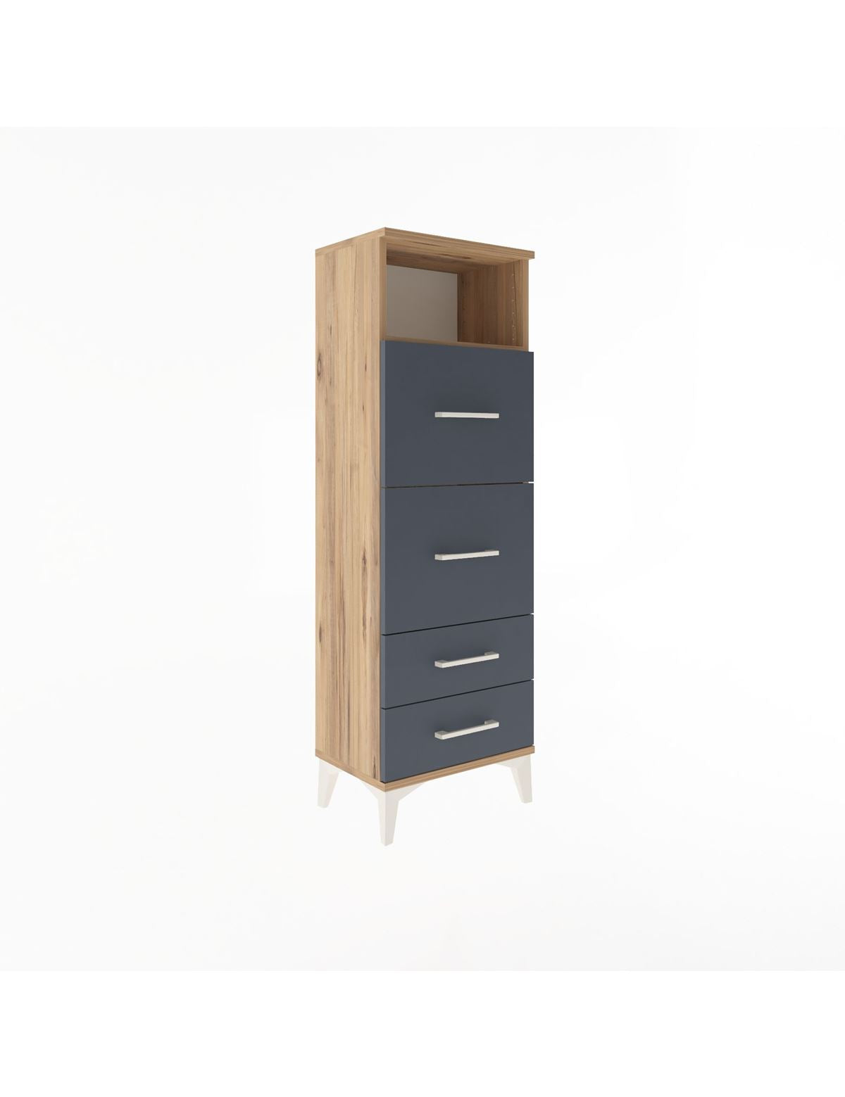 Arges Dolap Tek Raflı 4 Çekmeceli 44x30x134 - S16M020V8A