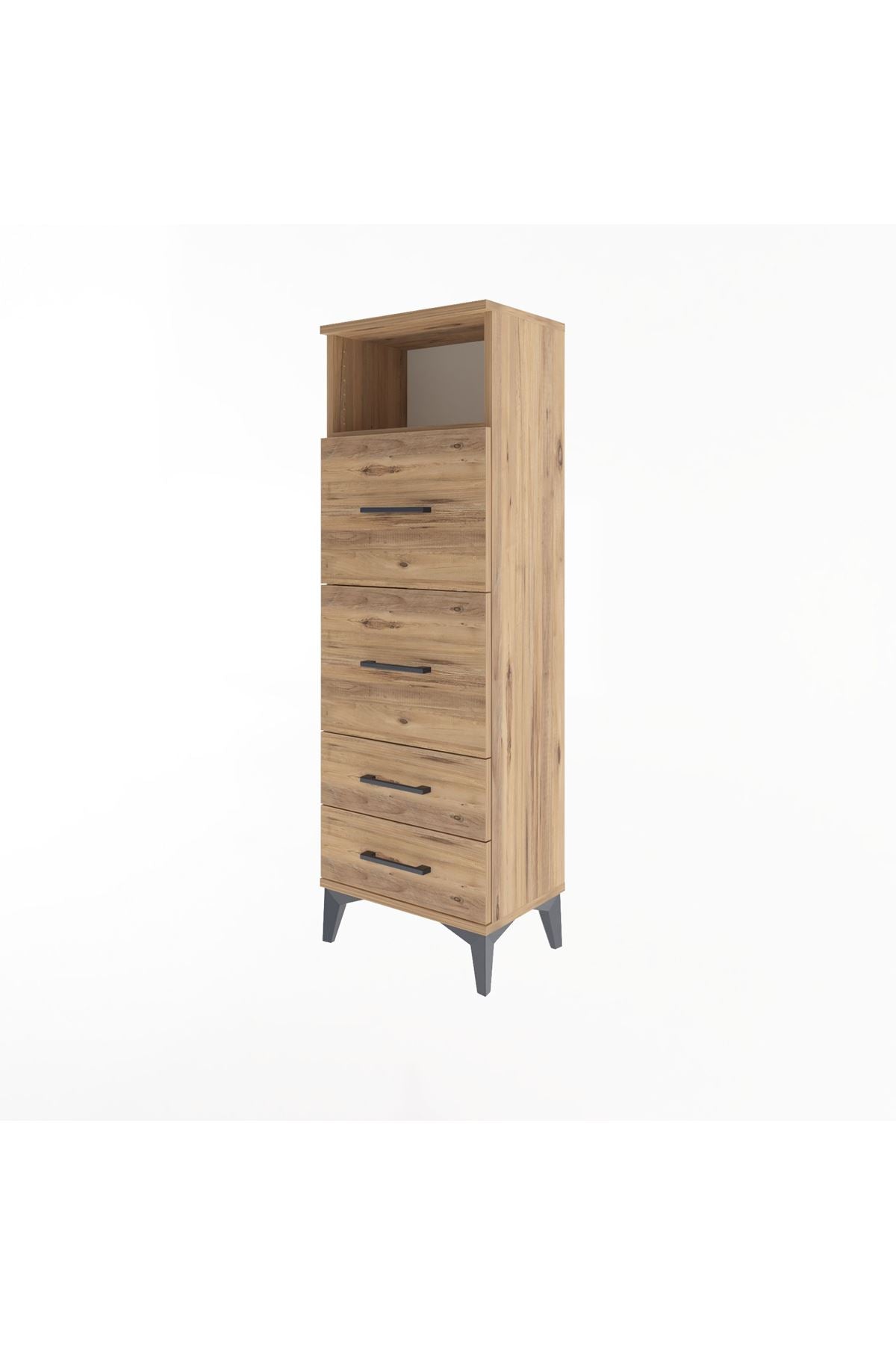 Arges Dolap Tek Raflı 4 Çekmeceli 44x30x134 - S16M020V9A