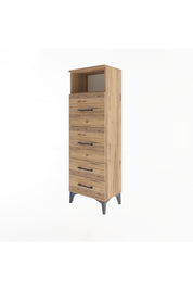 Arges Dolap Tek Raflı 4 Çekmeceli 44x30x134 - S16M020V9A