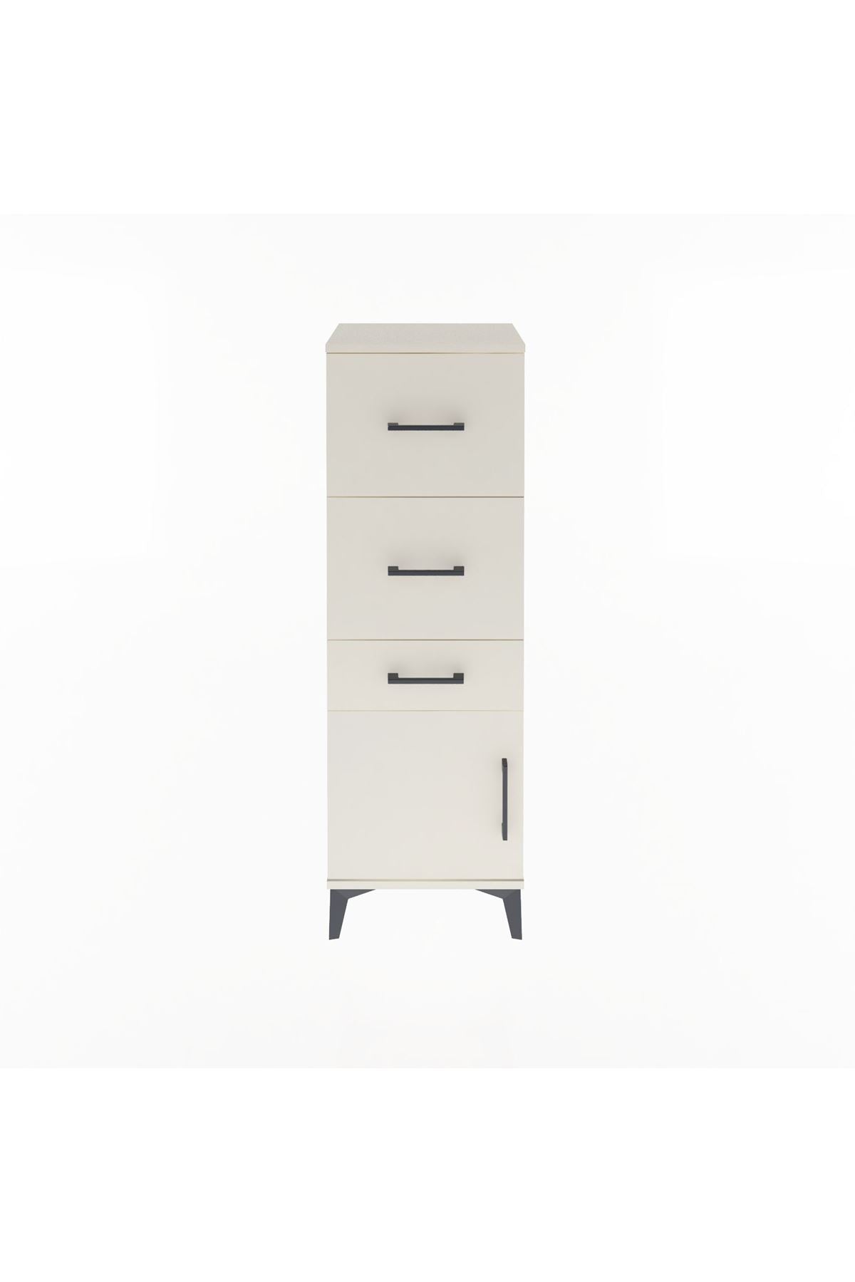 Arges Dolap 3 Çekmeceli Tek Kapaklı 44x30x134 - S16M021V1A