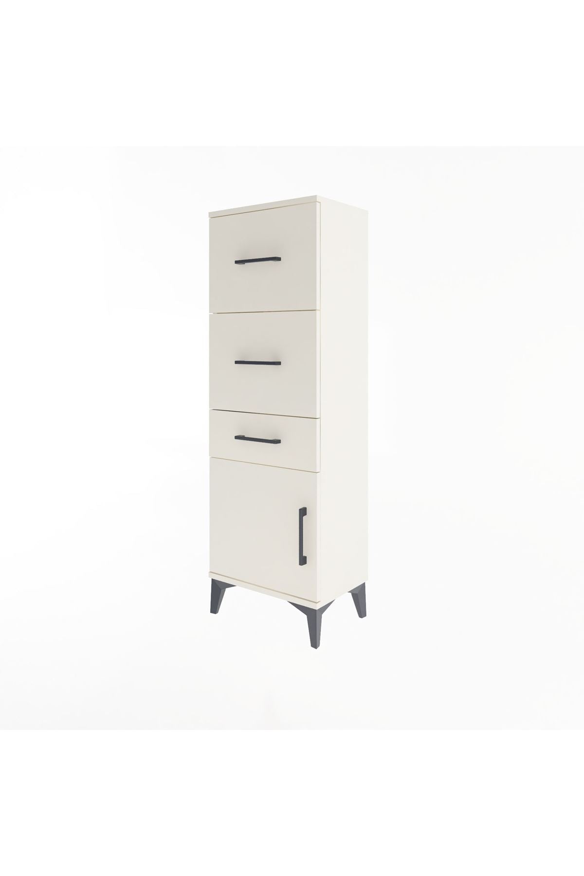 Arges Dolap 3 Çekmeceli Tek Kapaklı 44x30x134 - S16M021V1A