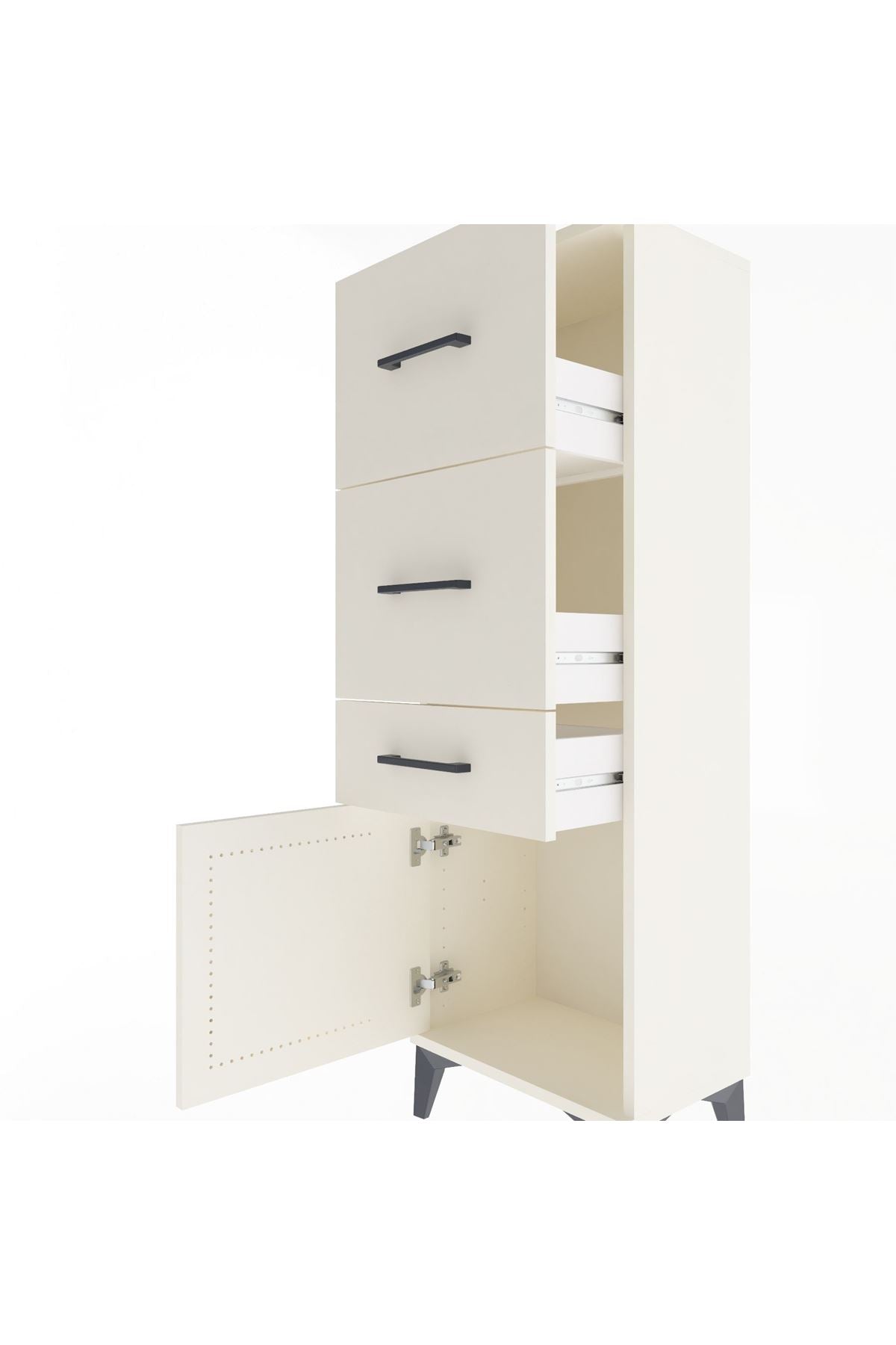 Arges Dolap 3 Çekmeceli Tek Kapaklı 44x30x134 - S16M021V1A